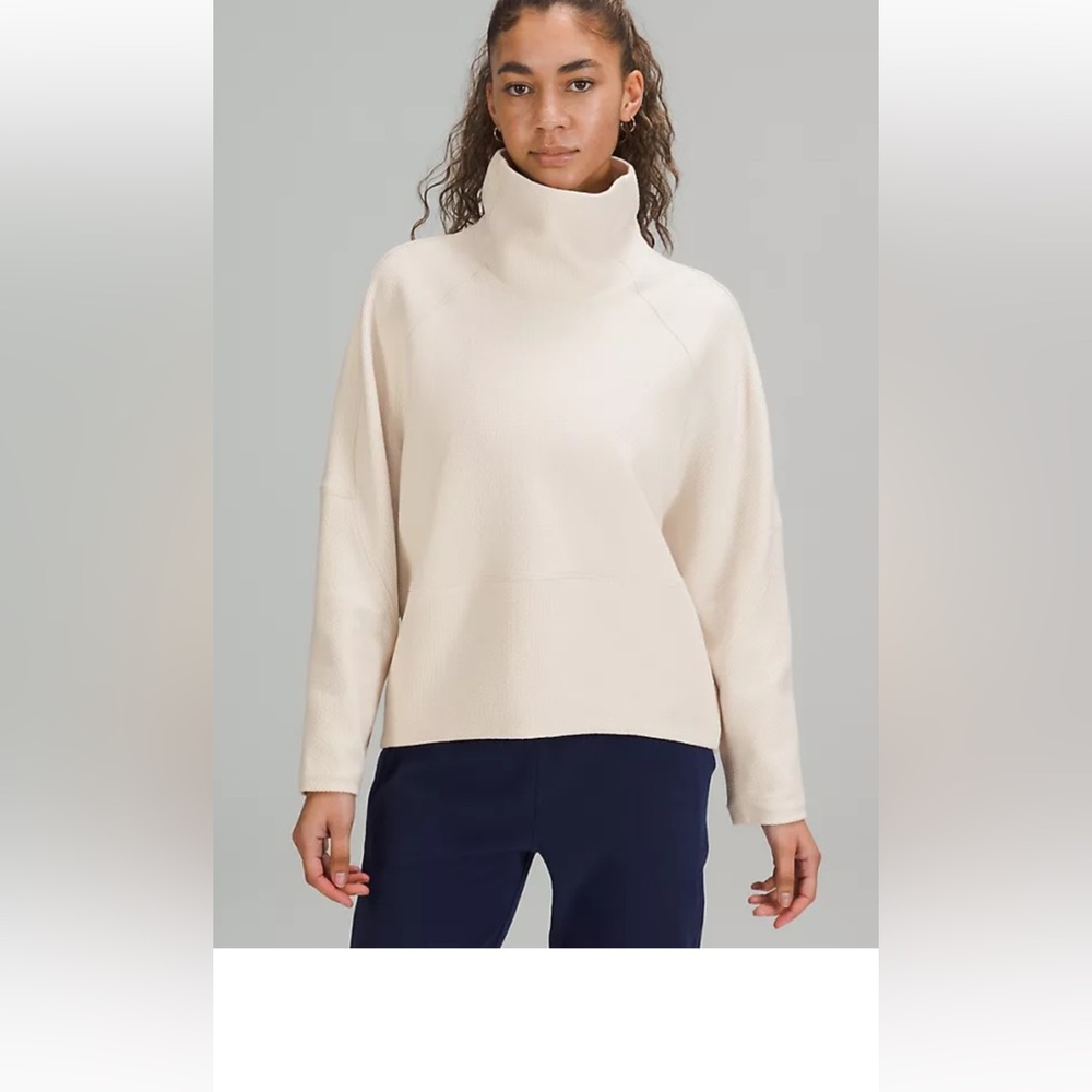 lululemon textured funnel neck pullover